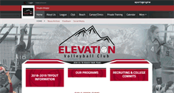 Desktop Screenshot of elevationvball.com