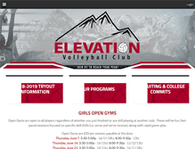 Tablet Screenshot of elevationvball.com